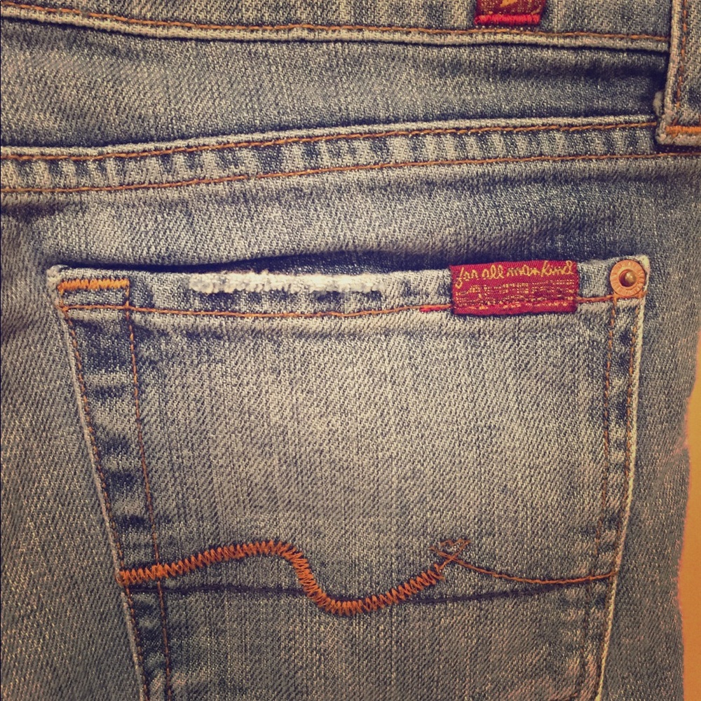 7 For All Mankind Light Blue Boot Cut Jeans